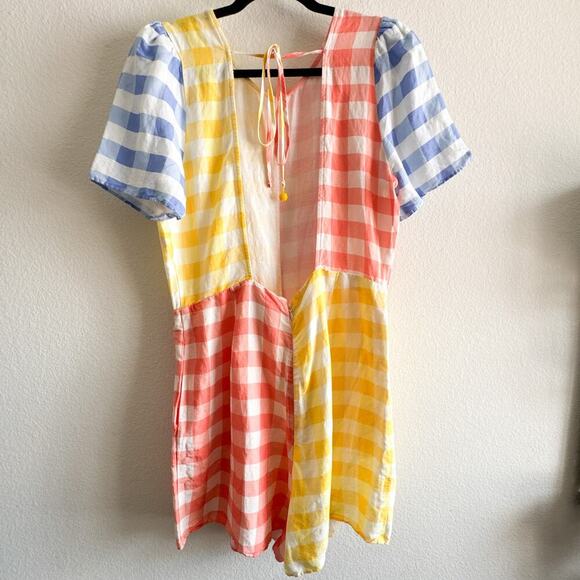 Farm Rio Anthropologie Gingham Contrast Romper - Picture 10 of 16